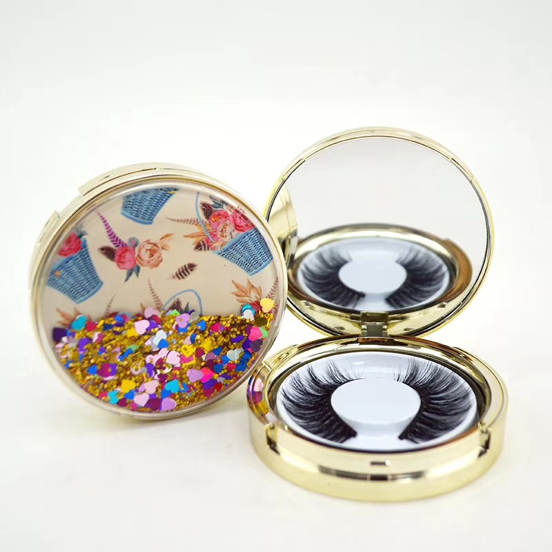 Colorful round eyelash box lashes package USA JH66
